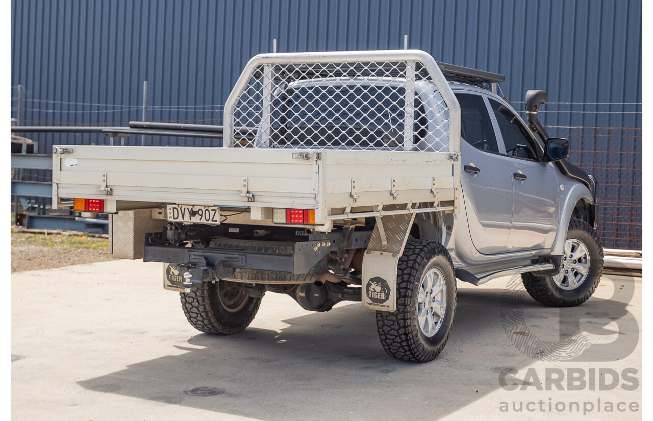 3/2015 Mitsubishi Triton GLX MN (4x4) MY15 Double Cab Utility Cool Silver Metallic Turbo Diesel 2.5L