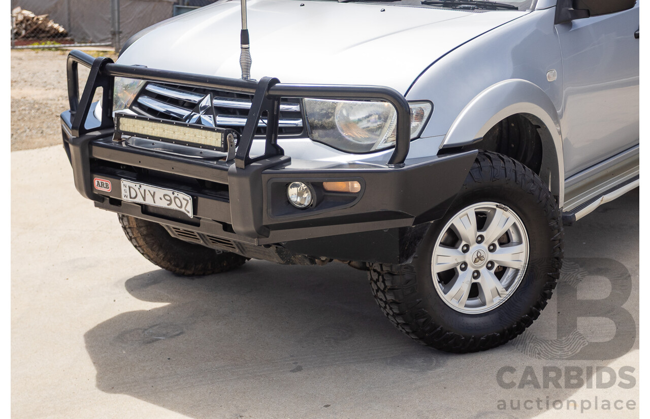 3/2015 Mitsubishi Triton GLX MN (4x4) MY15 Double Cab Utility Cool Silver Metallic Turbo Diesel 2.5L