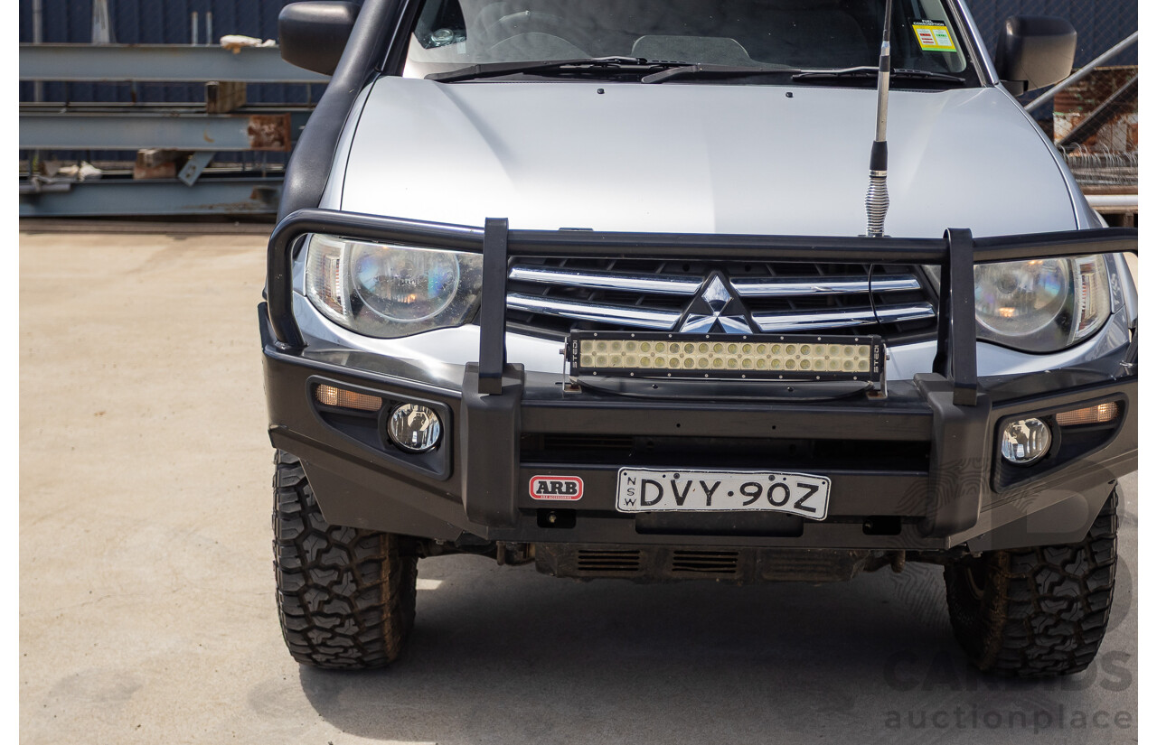 3/2015 Mitsubishi Triton GLX MN (4x4) MY15 Double Cab Utility Cool Silver Metallic Turbo Diesel 2.5L