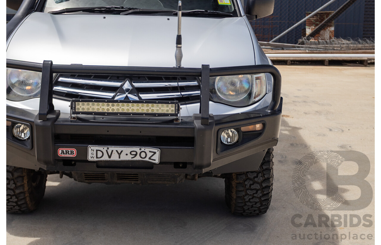 3/2015 Mitsubishi Triton GLX MN (4x4) MY15 Double Cab Utility Cool Silver Metallic Turbo Diesel 2.5L