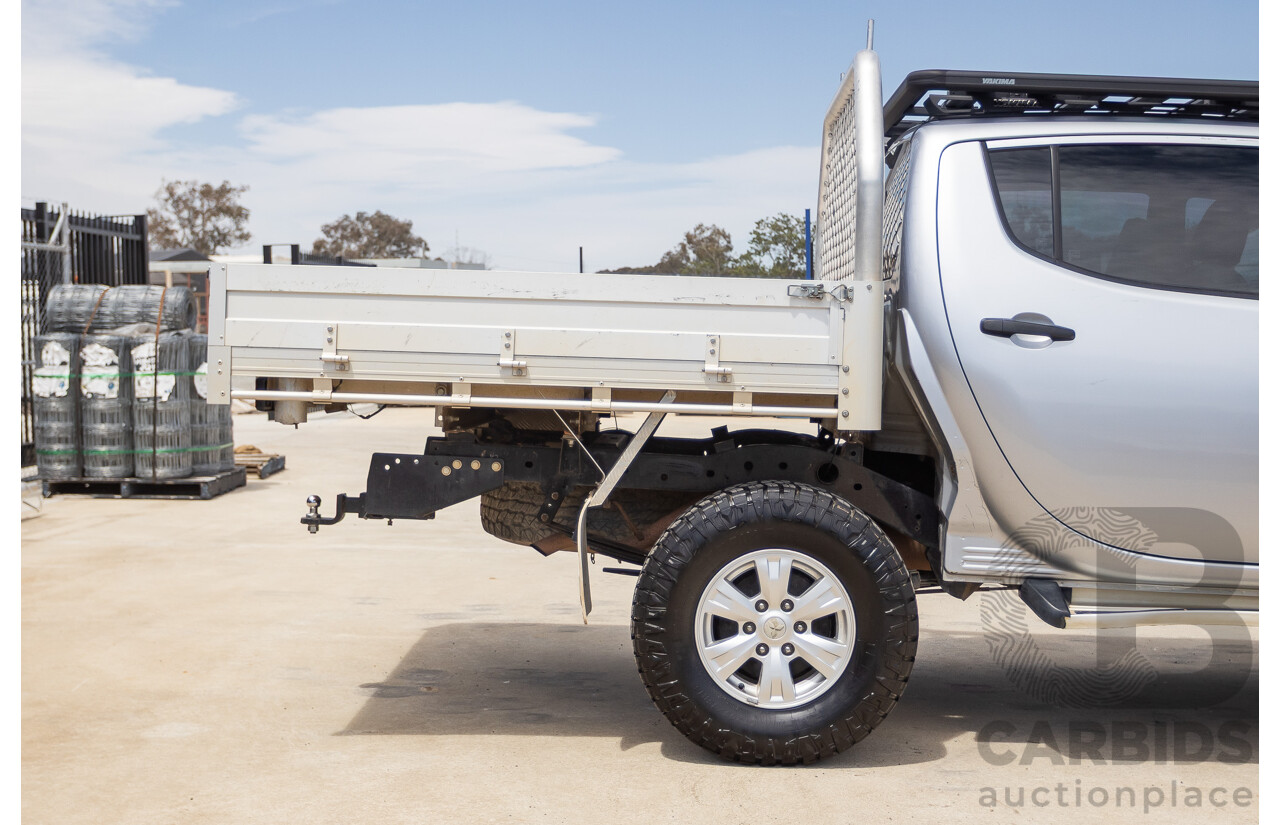 3/2015 Mitsubishi Triton GLX MN (4x4) MY15 Double Cab Utility Cool Silver Metallic Turbo Diesel 2.5L