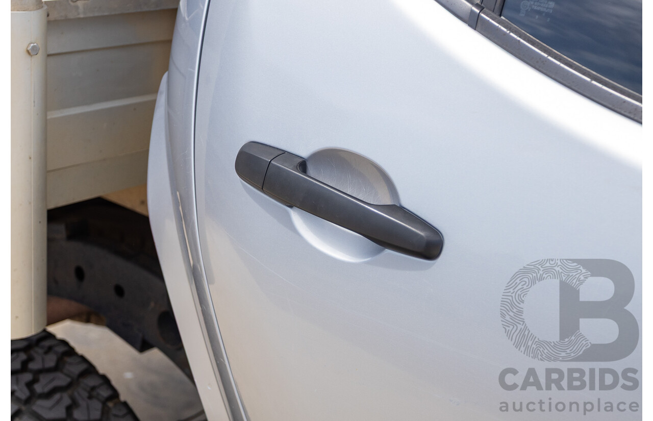 3/2015 Mitsubishi Triton GLX MN (4x4) MY15 Double Cab Utility Cool Silver Metallic Turbo Diesel 2.5L