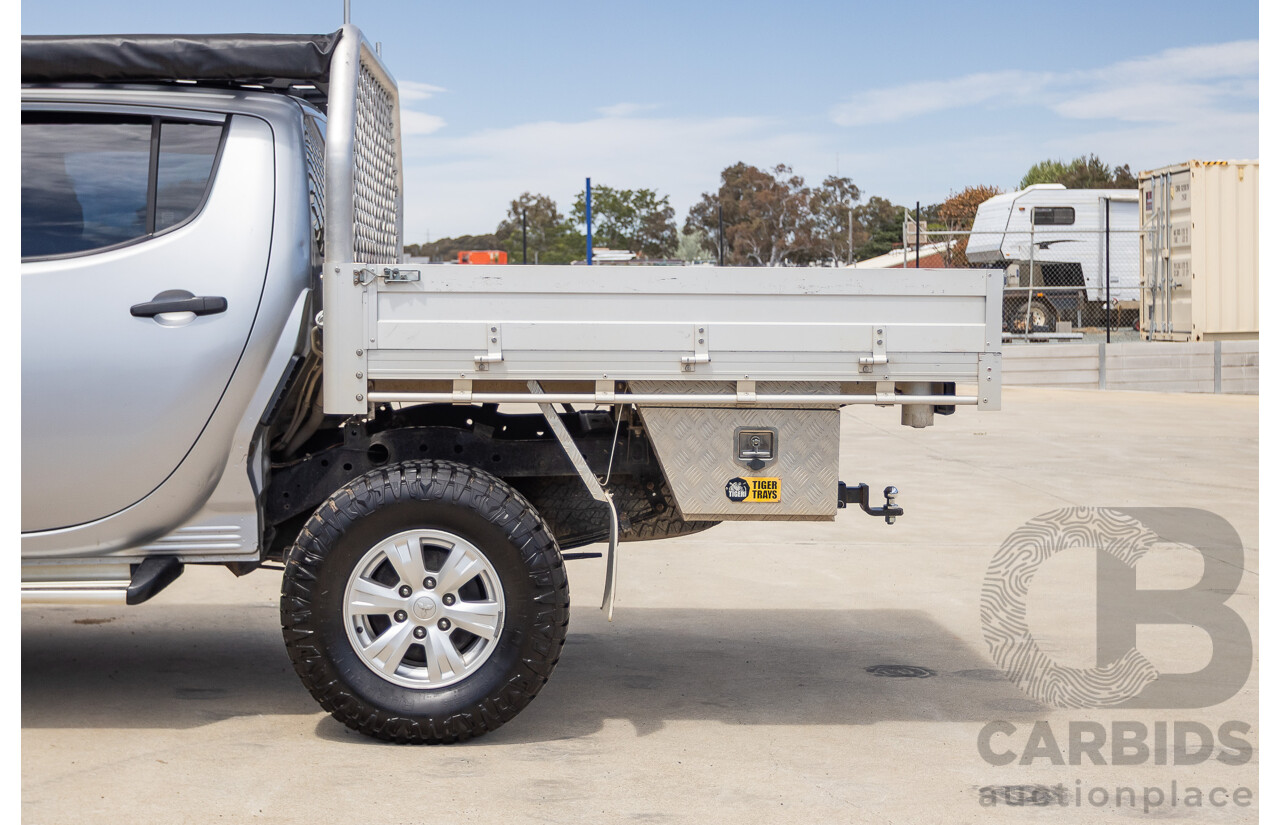 3/2015 Mitsubishi Triton GLX MN (4x4) MY15 Double Cab Utility Cool Silver Metallic Turbo Diesel 2.5L