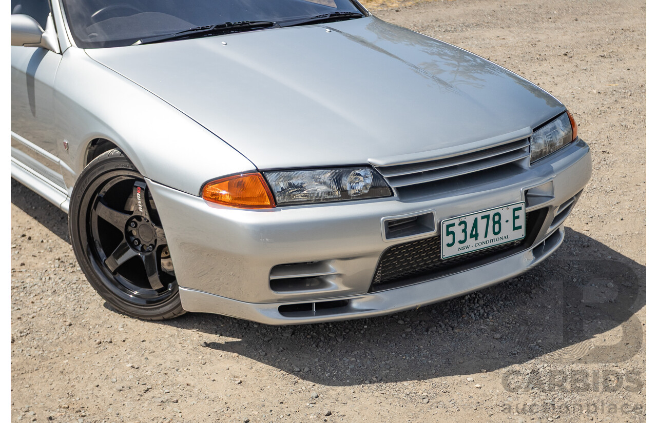 11/1989 Nissan Skyline GT-R Series 1 (AWD) BNR32 2d Coupe Silver Single Turbo 2.8L - Modified 493kw