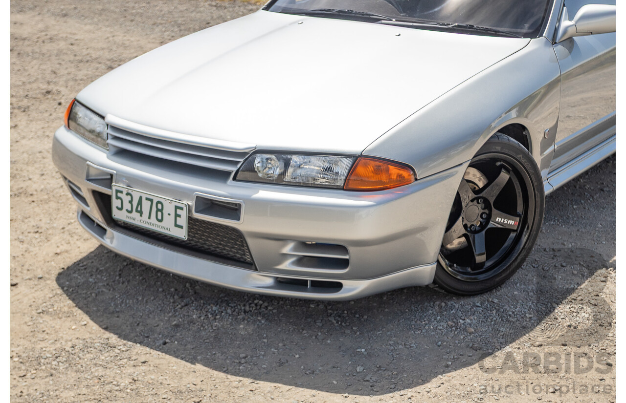11/1989 Nissan Skyline GT-R Series 1 (AWD) BNR32 2d Coupe Silver Single Turbo 2.8L - Modified 493kw