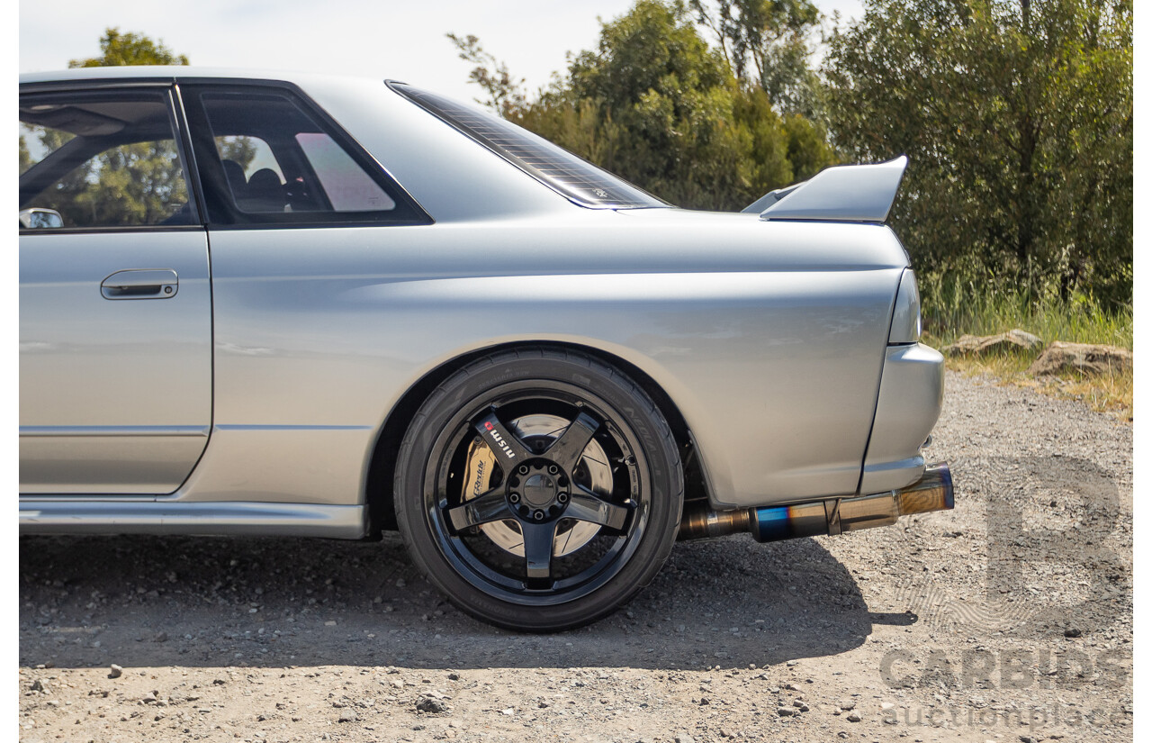 11/1989 Nissan Skyline GT-R Series 1 (AWD) BNR32 2d Coupe Silver Single Turbo 2.8L - Modified 493kw