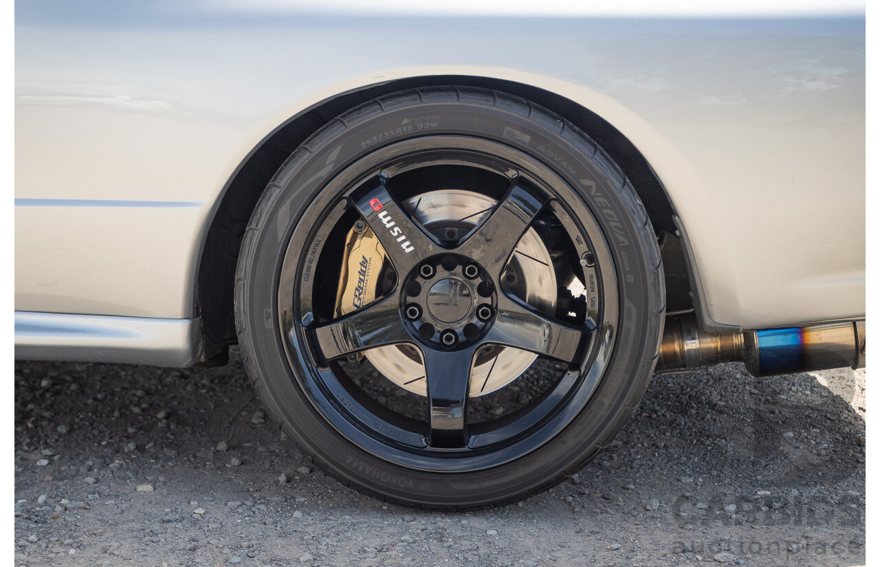 11/1989 Nissan Skyline GT-R Series 1 (AWD) BNR32 2d Coupe Silver Single Turbo 2.8L - Modified 493kw