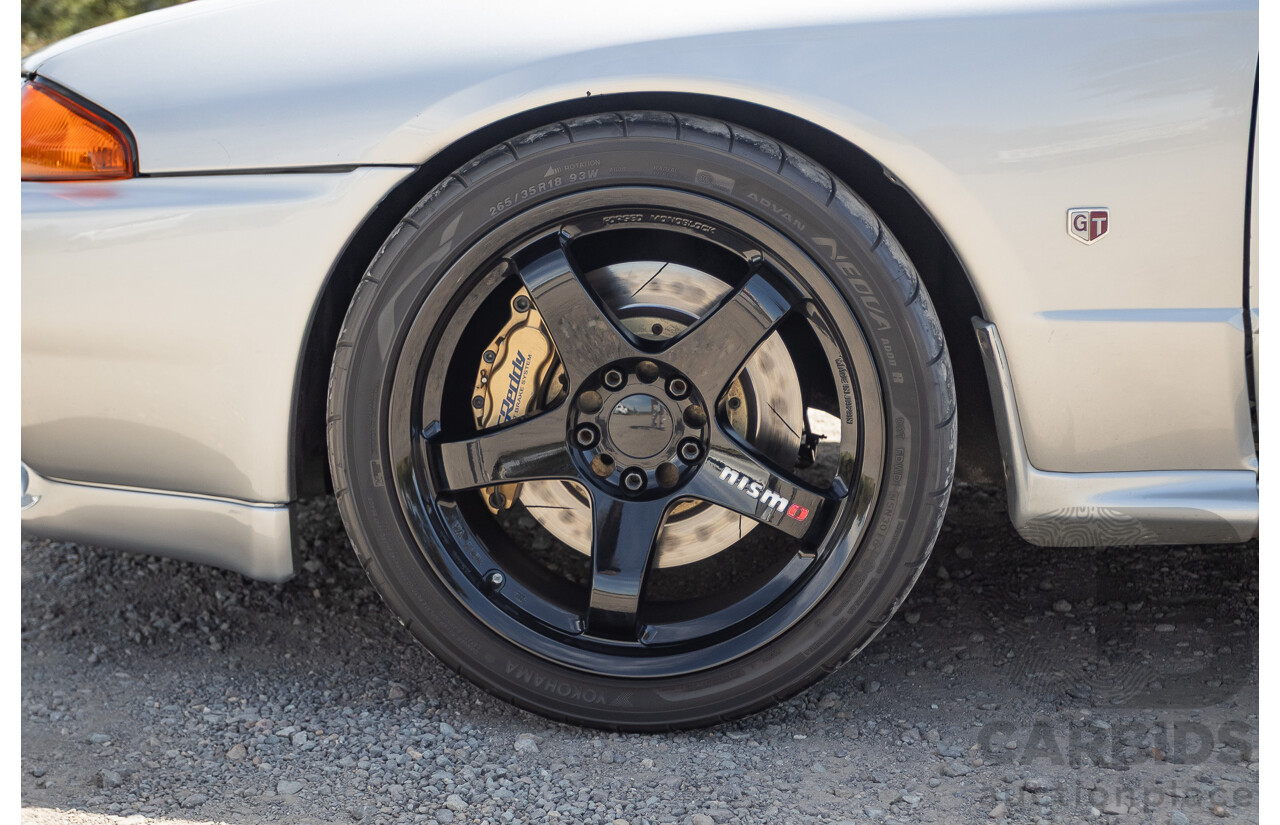 11/1989 Nissan Skyline GT-R Series 1 (AWD) BNR32 2d Coupe Silver Single Turbo 2.8L - Modified 493kw