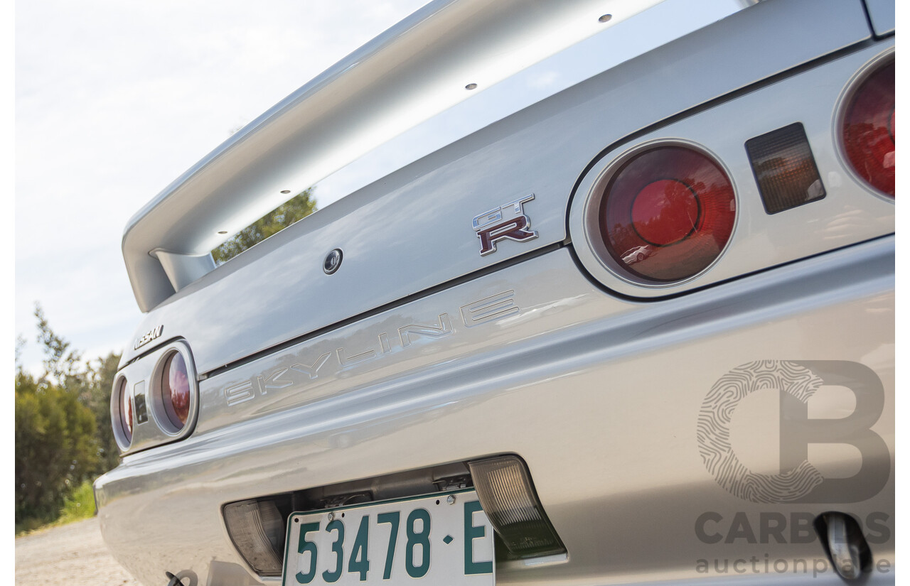 11/1989 Nissan Skyline GT-R Series 1 (AWD) BNR32 2d Coupe Silver Single Turbo 2.8L - Modified 493kw