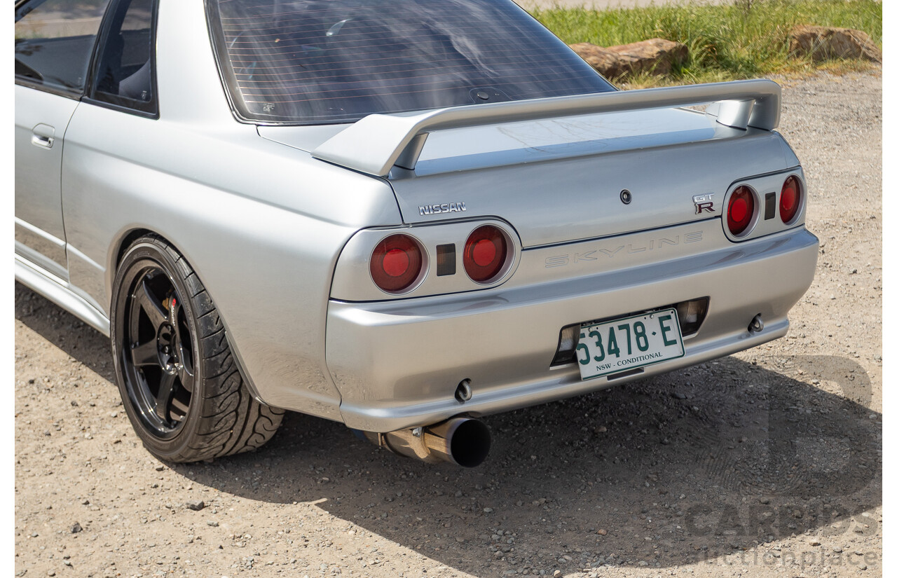 11/1989 Nissan Skyline GT-R Series 1 (AWD) BNR32 2d Coupe Silver Single Turbo 2.8L - Modified 493kw