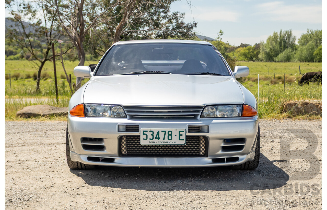 11/1989 Nissan Skyline GT-R Series 1 (AWD) BNR32 2d Coupe Silver Single Turbo 2.8L - Modified 493kw