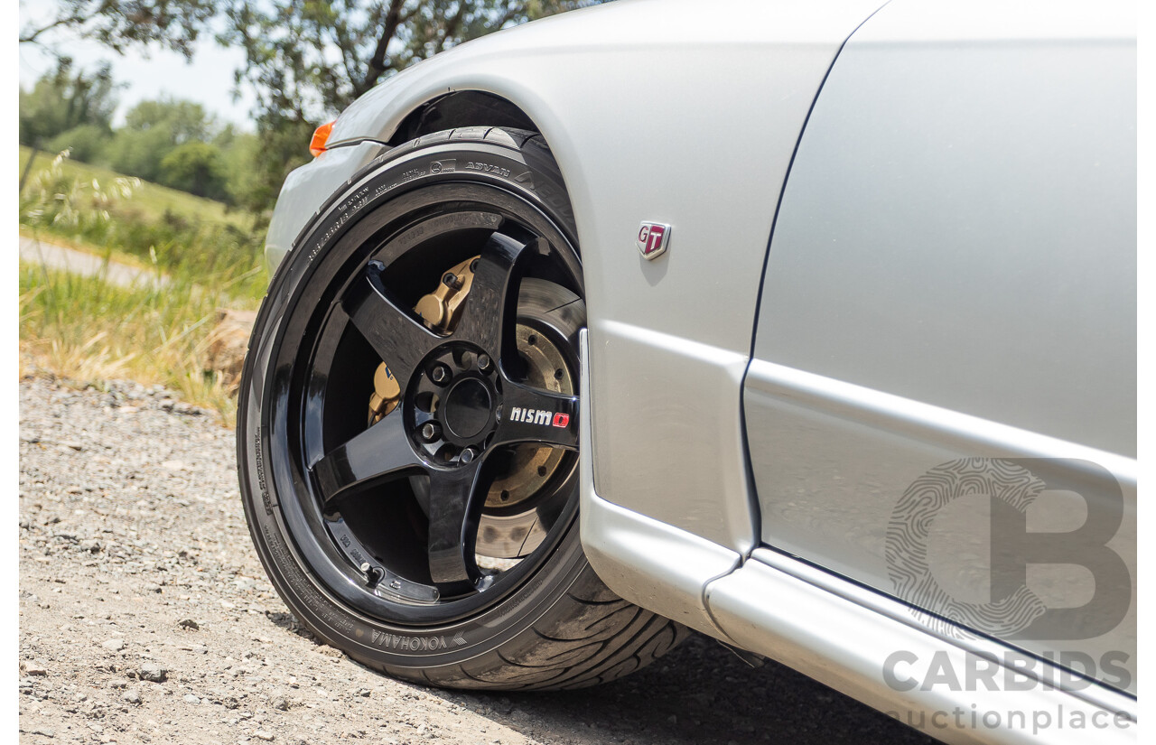 11/1989 Nissan Skyline GT-R Series 1 (AWD) BNR32 2d Coupe Silver Single Turbo 2.8L - Modified 493kw