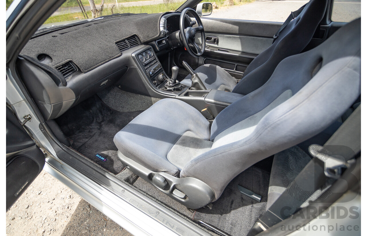 11/1989 Nissan Skyline GT-R Series 1 (AWD) BNR32 2d Coupe Silver Single Turbo 2.8L - Modified 493kw