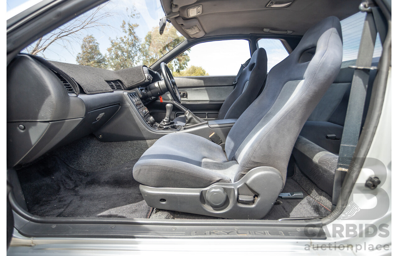 11/1989 Nissan Skyline GT-R Series 1 (AWD) BNR32 2d Coupe Silver Single Turbo 2.8L - Modified 493kw