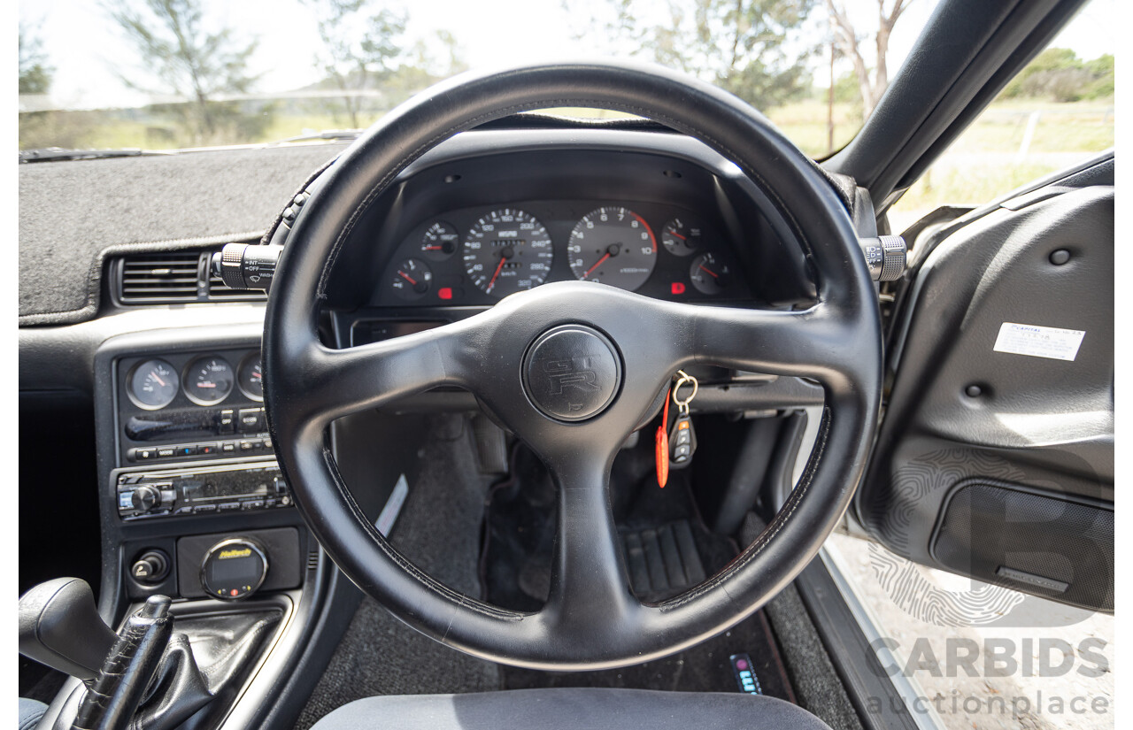 11/1989 Nissan Skyline GT-R Series 1 (AWD) BNR32 2d Coupe Silver Single Turbo 2.8L - Modified 493kw