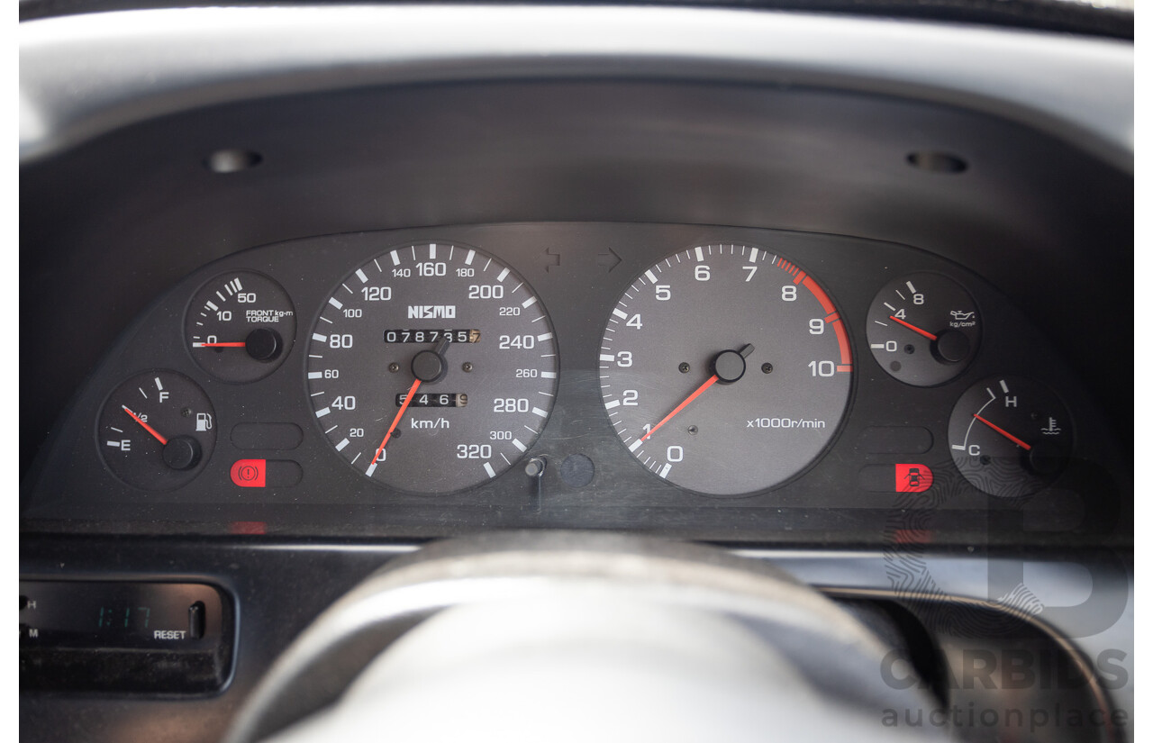 11/1989 Nissan Skyline GT-R Series 1 (AWD) BNR32 2d Coupe Silver Single Turbo 2.8L - Modified 493kw