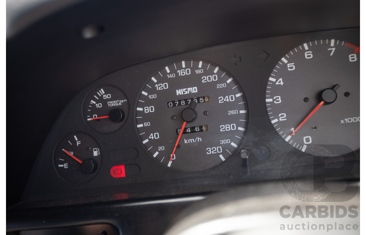 11/1989 Nissan Skyline GT-R Series 1 (AWD) BNR32 2d Coupe Silver Single Turbo 2.8L - Modified 493kw
