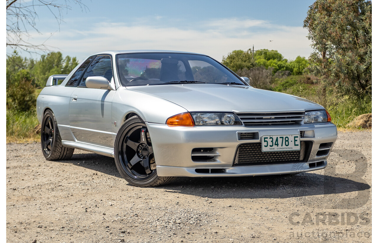 11/1989 Nissan Skyline GT-R Series 1 (AWD) BNR32 2d Coupe Silver Single Turbo 2.8L - Modified 493kw