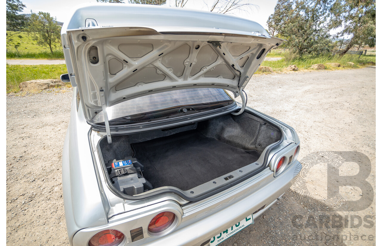 11/1989 Nissan Skyline GT-R Series 1 (AWD) BNR32 2d Coupe Silver Single Turbo 2.8L - Modified 493kw