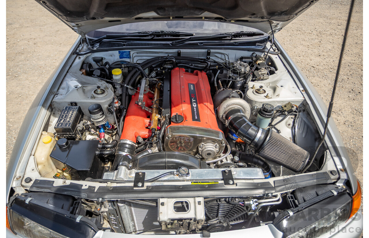 11/1989 Nissan Skyline GT-R Series 1 (AWD) BNR32 2d Coupe Silver Single Turbo 2.8L - Modified 493kw