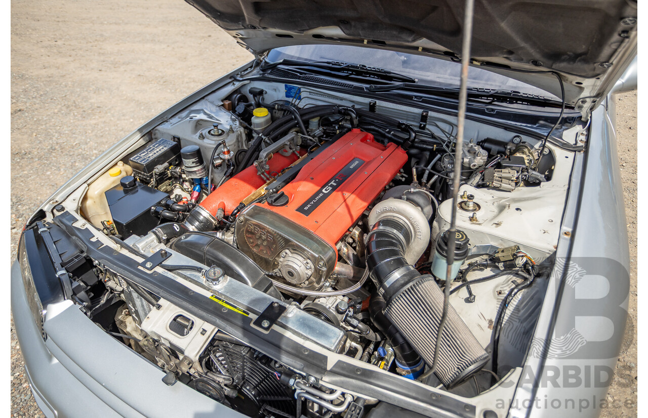 11/1989 Nissan Skyline GT-R Series 1 (AWD) BNR32 2d Coupe Silver Single Turbo 2.8L - Modified 493kw