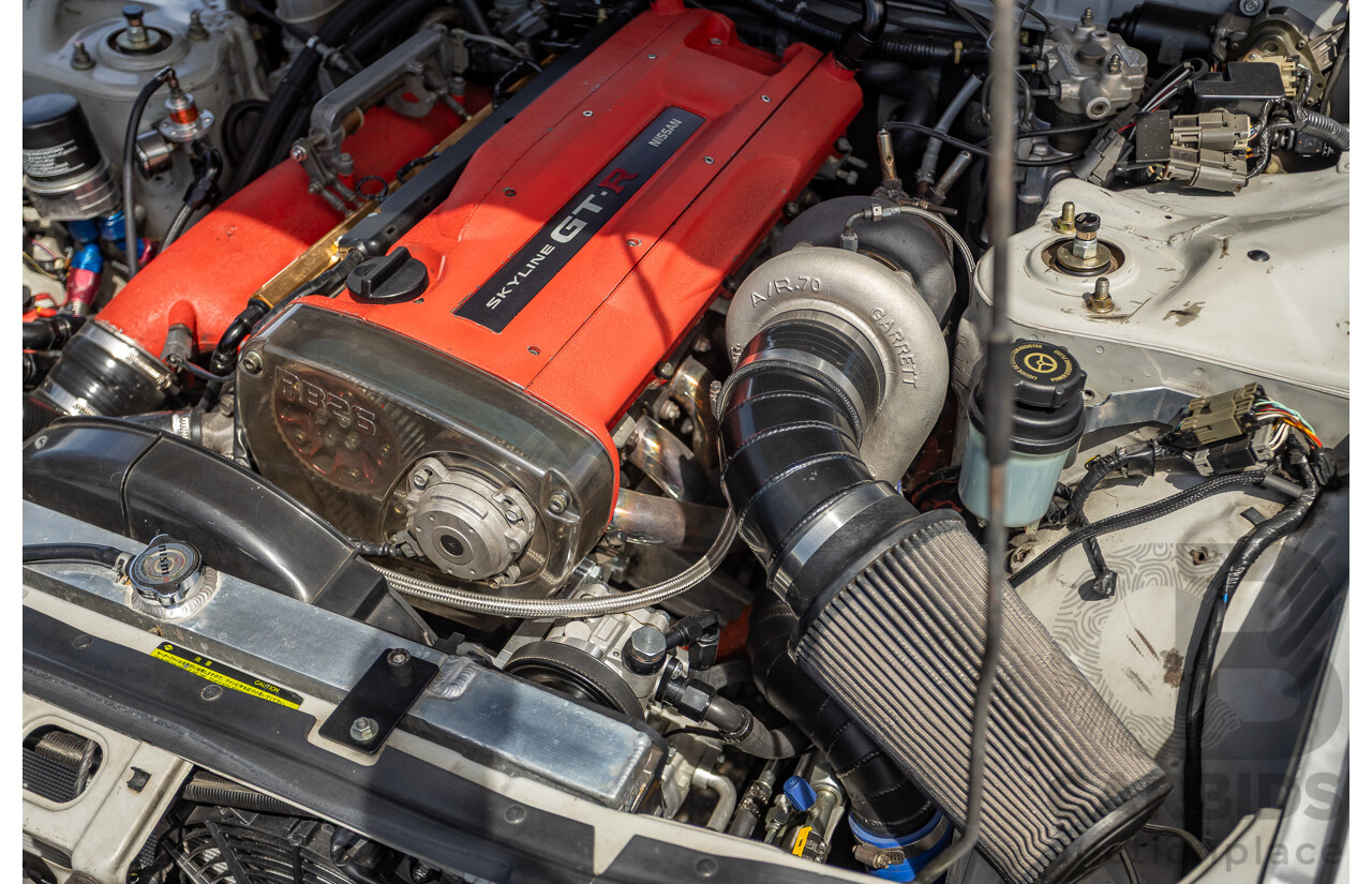 11/1989 Nissan Skyline GT-R Series 1 (AWD) BNR32 2d Coupe Silver Single Turbo 2.8L - Modified 493kw