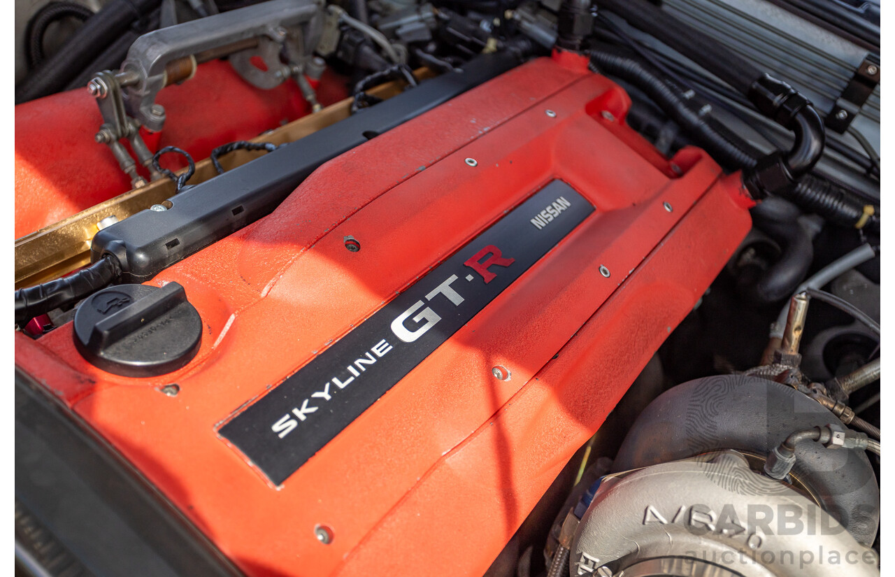 11/1989 Nissan Skyline GT-R Series 1 (AWD) BNR32 2d Coupe Silver Single Turbo 2.8L - Modified 493kw