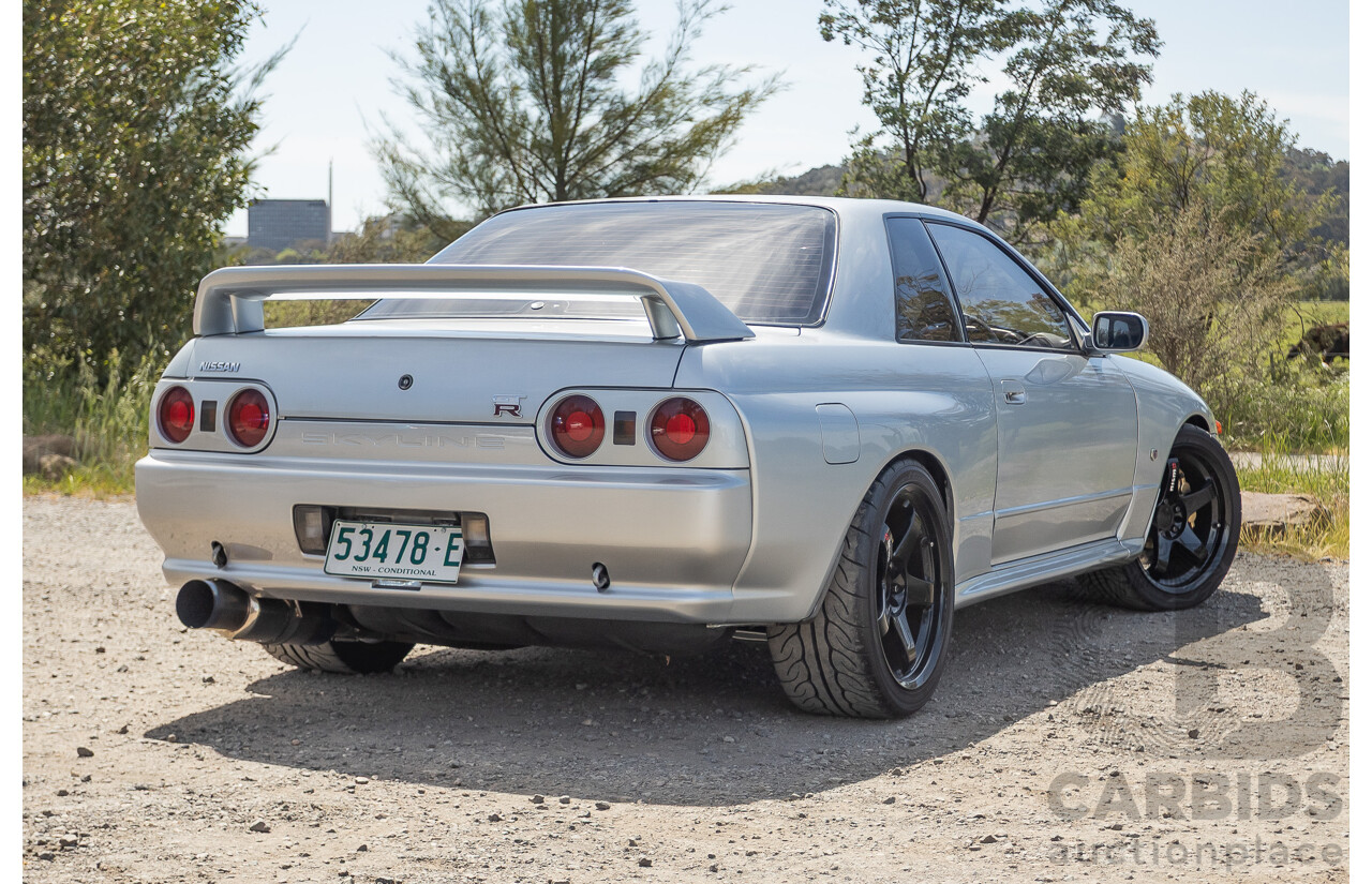 11/1989 Nissan Skyline GT-R Series 1 (AWD) BNR32 2d Coupe Silver Single Turbo 2.8L - Modified 493kw