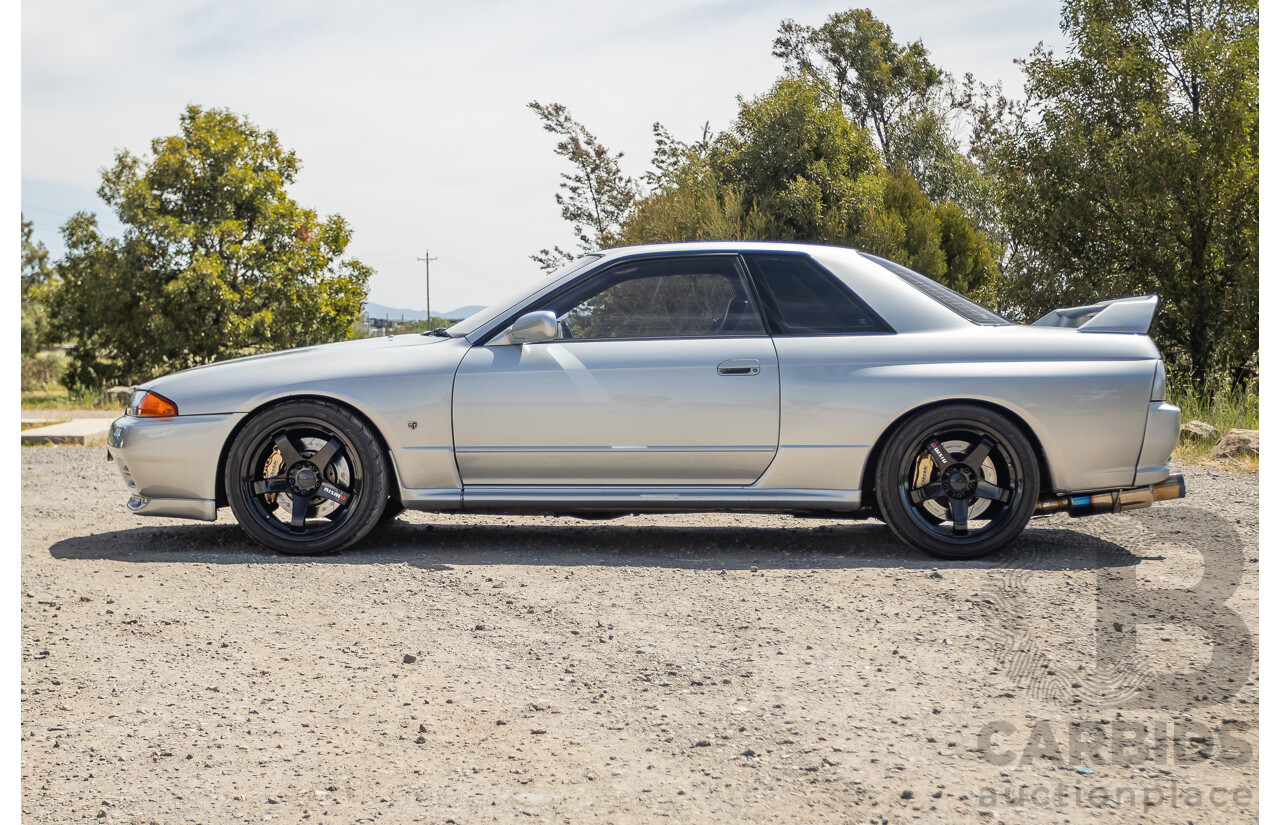 11/1989 Nissan Skyline GT-R Series 1 (AWD) BNR32 2d Coupe Silver Single Turbo 2.8L - Modified 493kw