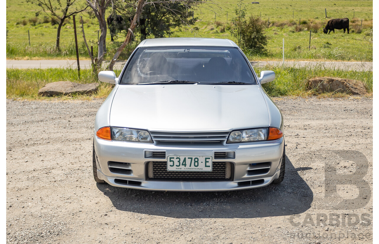 11/1989 Nissan Skyline GT-R Series 1 (AWD) BNR32 2d Coupe Silver Single Turbo 2.8L - Modified 493kw