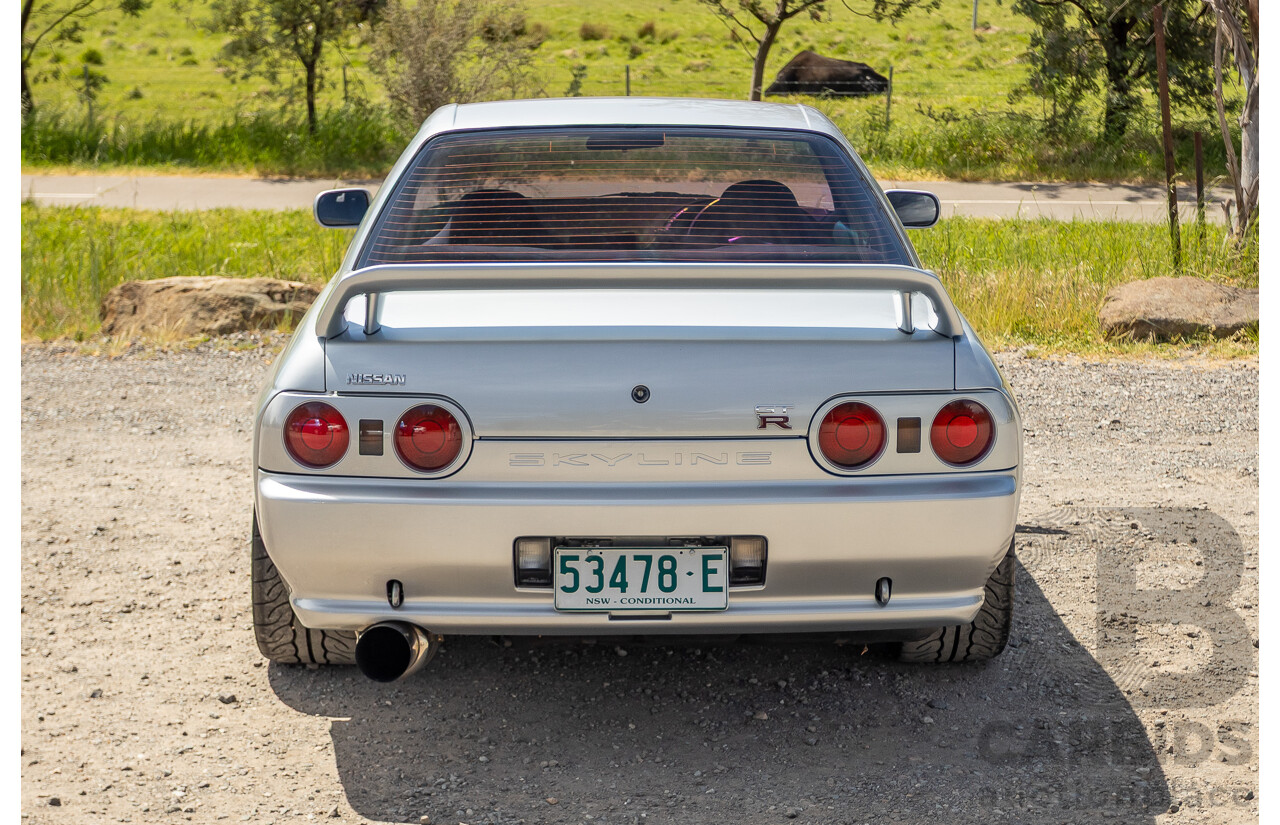 11/1989 Nissan Skyline GT-R Series 1 (AWD) BNR32 2d Coupe Silver Single Turbo 2.8L - Modified 493kw