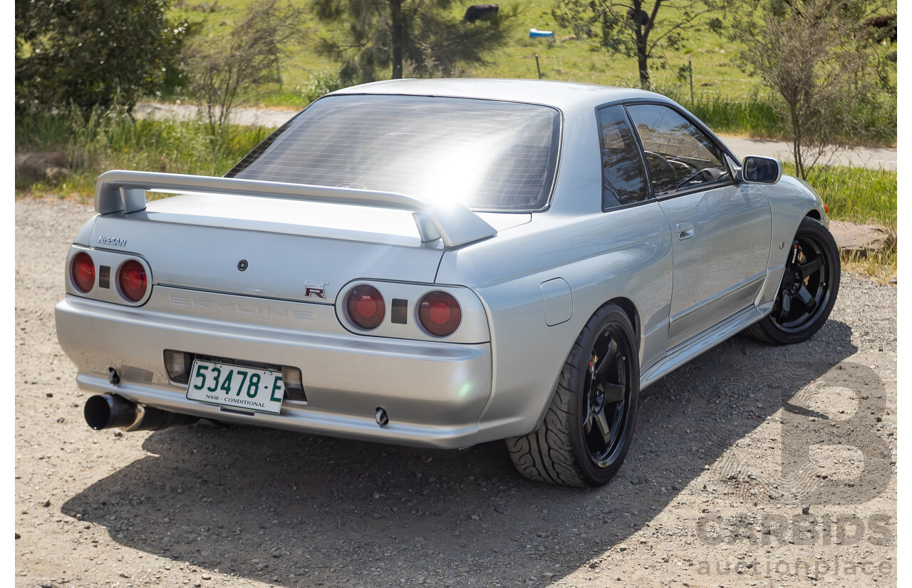 11/1989 Nissan Skyline GT-R Series 1 (AWD) BNR32 2d Coupe Silver Single Turbo 2.8L - Modified 493kw