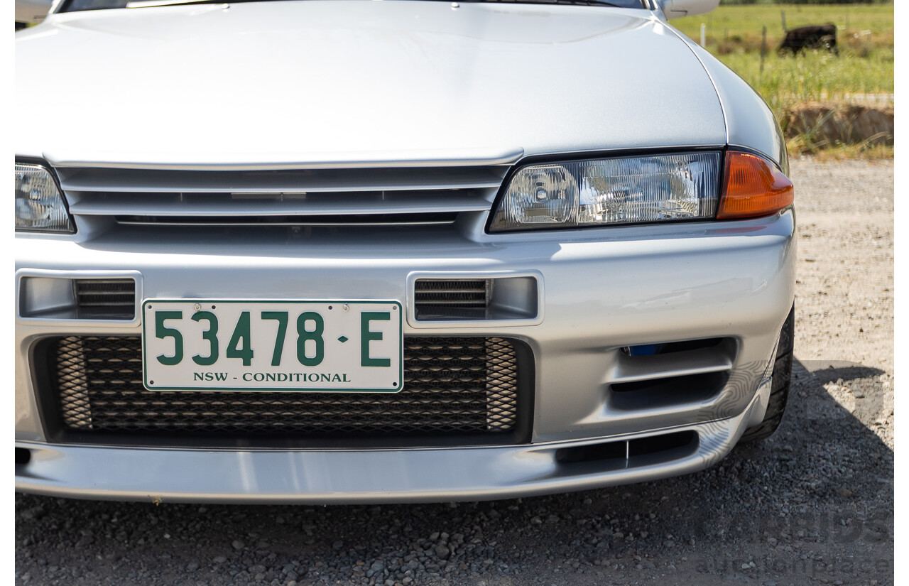 11/1989 Nissan Skyline GT-R Series 1 (AWD) BNR32 2d Coupe Silver Single Turbo 2.8L - Modified 493kw