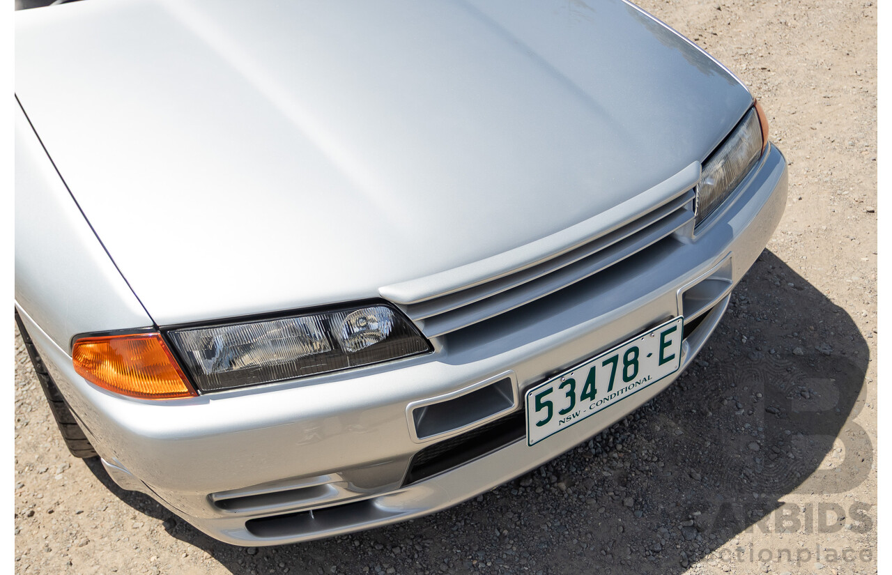 11/1989 Nissan Skyline GT-R Series 1 (AWD) BNR32 2d Coupe Silver Single Turbo 2.8L - Modified 493kw