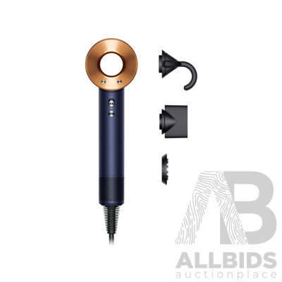Dyson (113297) Supersonic Hair Dryer ( Prussian Blue/Rich Copper) - ORP $599 (Includes 1 Year Warranty From Dyson)