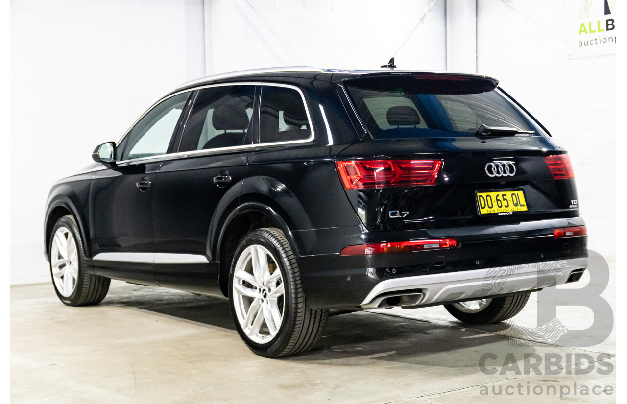 11/2016 Audi Q7 3.0 TDI Quattro (200kW AWD) 4M MY17 4d Wagon Night Black Turbo Diesel 3.0L