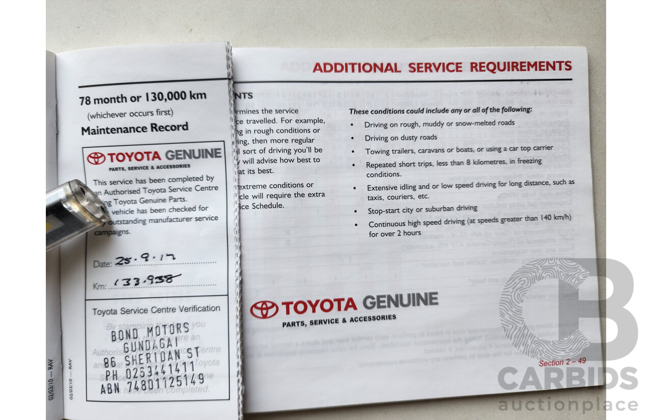 6/2011 Toyota Rav4 CV (4x4) ACA33R 08 UPGRADE 4d Wagon White 2.4L