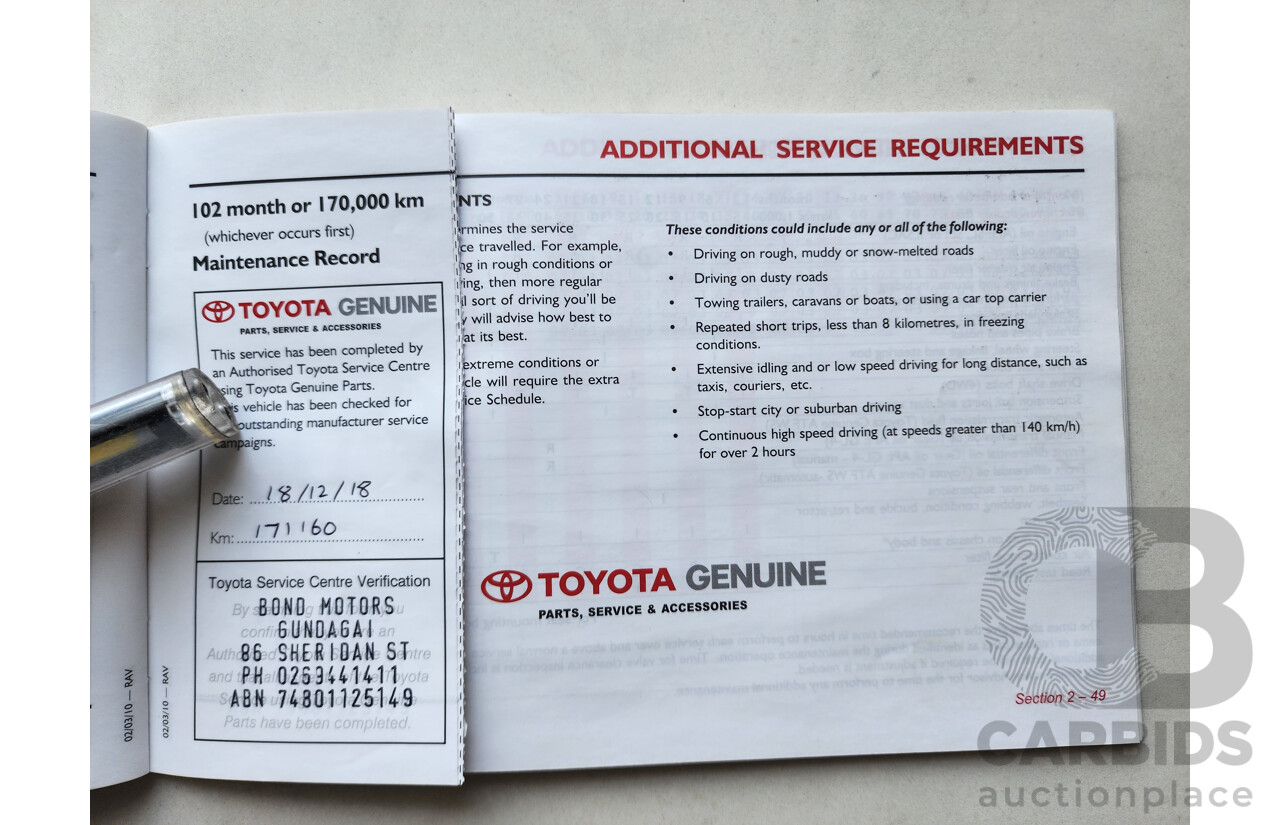 6/2011 Toyota Rav4 CV (4x4) ACA33R 08 UPGRADE 4d Wagon White 2.4L