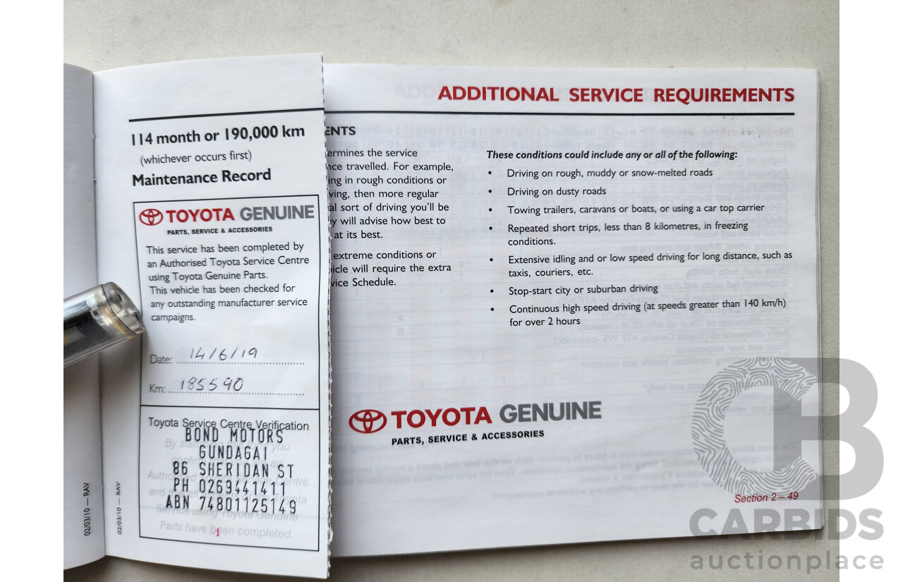 6/2011 Toyota Rav4 CV (4x4) ACA33R 08 UPGRADE 4d Wagon White 2.4L
