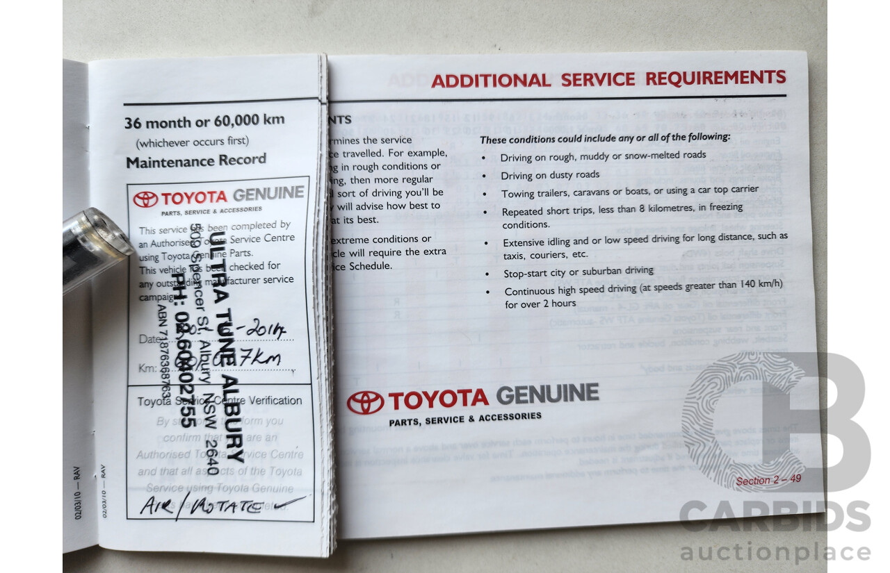 6/2011 Toyota Rav4 CV (4x4) ACA33R 08 UPGRADE 4d Wagon White 2.4L