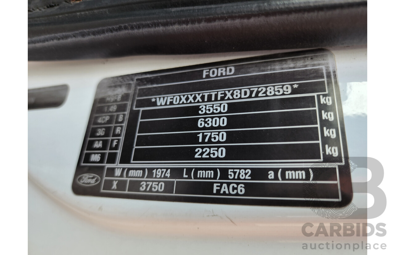 9/2008 Ford Transit HIGH (lwb) VM MY08 Van White 2.4L