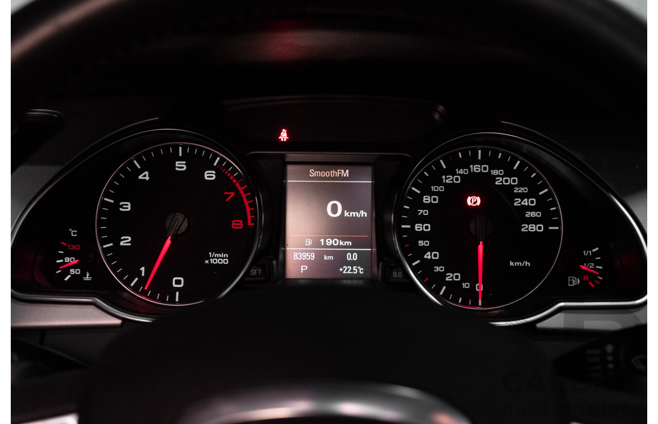 9/2011 Audi A5 Sportback 2.0 TFSI Quattro 8T MY13 5d Hatchback Ice Silver Metallic Turbo 2.0L