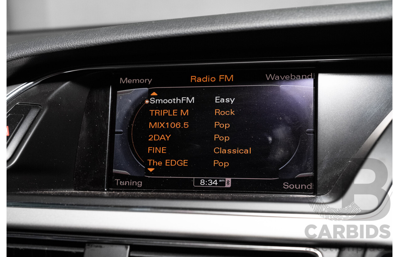 9/2011 Audi A5 Sportback 2.0 TFSI Quattro 8T MY13 5d Hatchback Ice Silver Metallic Turbo 2.0L