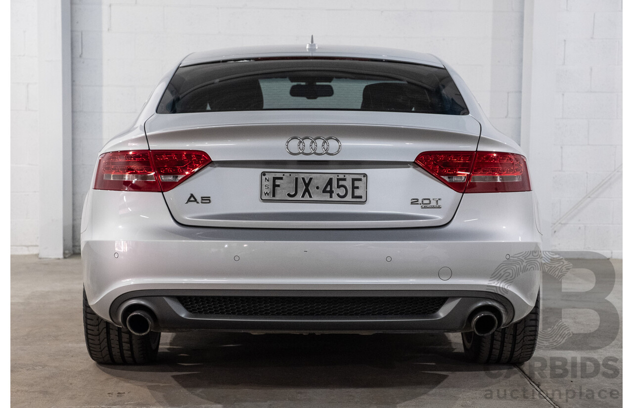 9/2011 Audi A5 Sportback 2.0 TFSI Quattro 8T MY13 5d Hatchback Ice Silver Metallic Turbo 2.0L