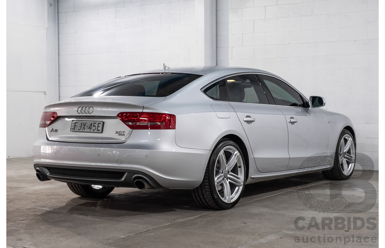 9/2011 Audi A5 Sportback 2.0 TFSI Quattro 8T MY13 5d Hatchback Ice Silver Metallic Turbo 2.0L