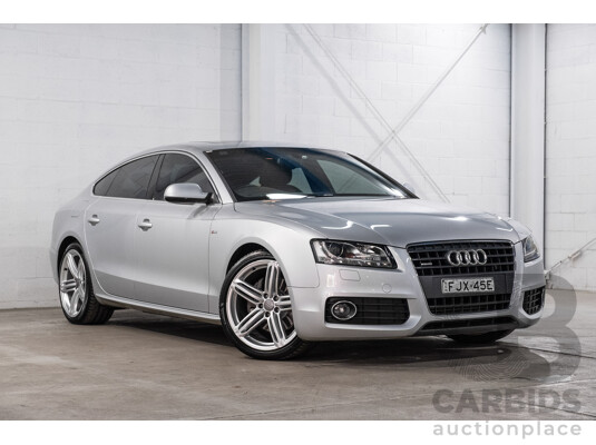 9/2011 Audi A5 Sportback 2.0 TFSI Quattro 8T MY13 5d Hatchback Ice Silver Metallic Turbo 2.0L 9/2011 Audi A5 Sportback 2.0 TFSI Quattro 8T MY13 5d Hatchback Ice Silver Metallic Turbo 2.0L