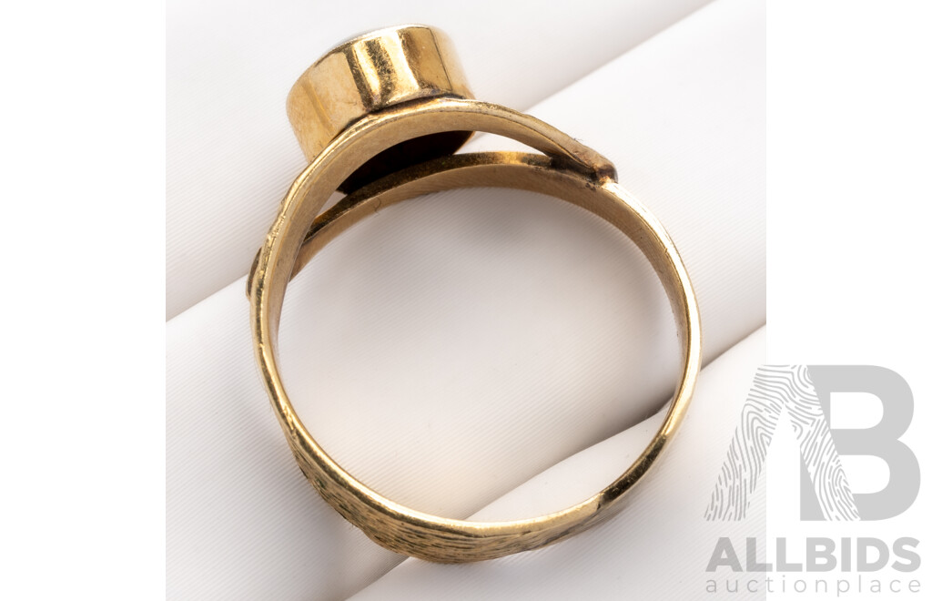 10ct Vintage Opal Triplet Ring, Size K, 2.62 Grams