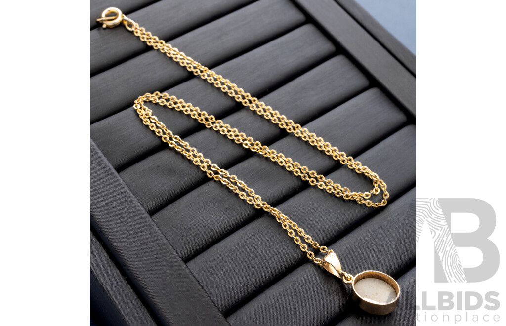 9ct Opal Triplet Pendant, 18mm Long, 0.91 Grams