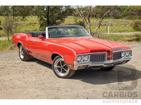 01/1970 Oldsmobile 442 (Cutlass) 2d Convertible Matador Red / White Roof 455ci Rocket V8 7.3L