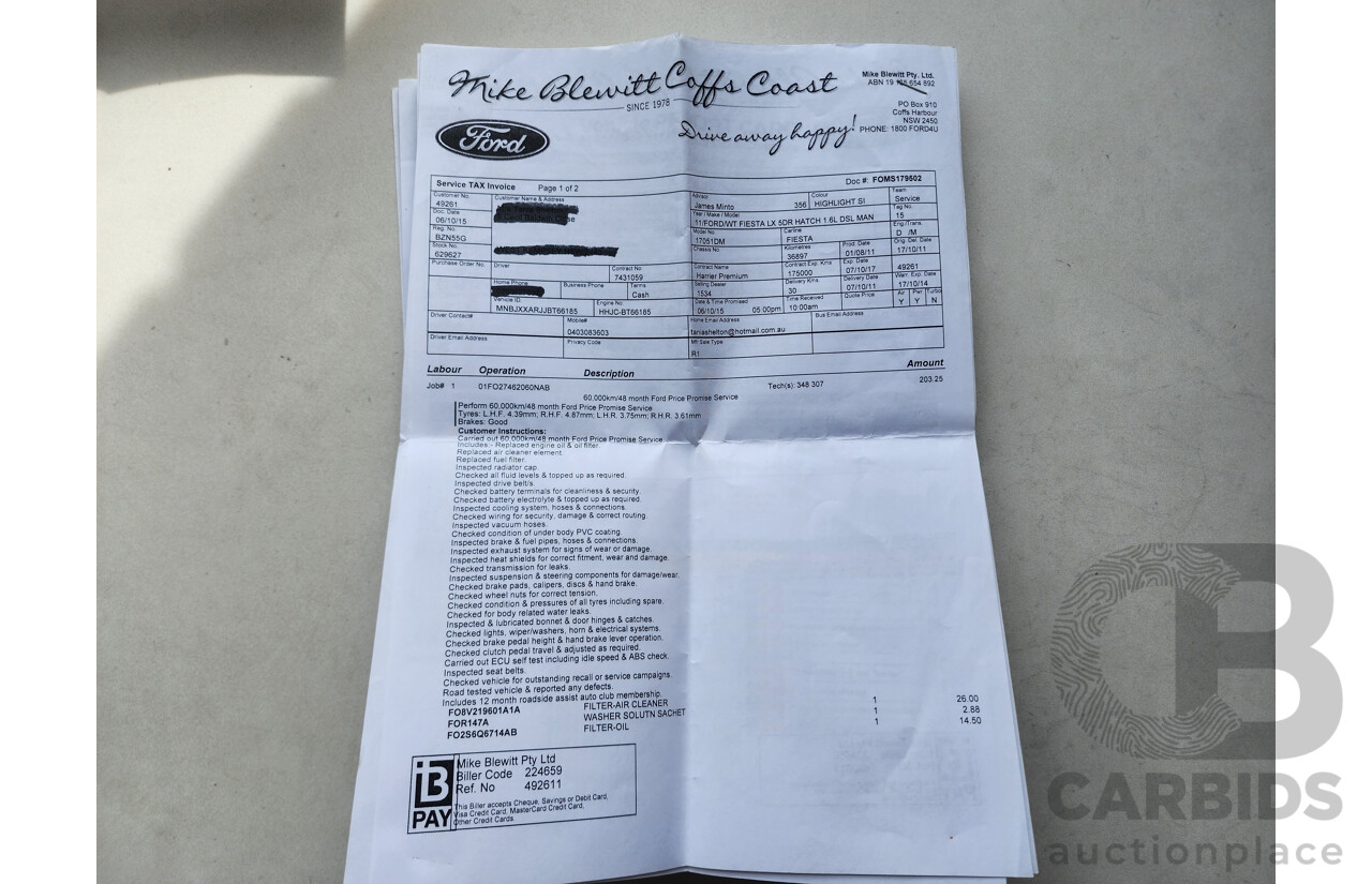 9/2011 Ford Fiesta LX WT 5d Hatchback Silver 1.6L